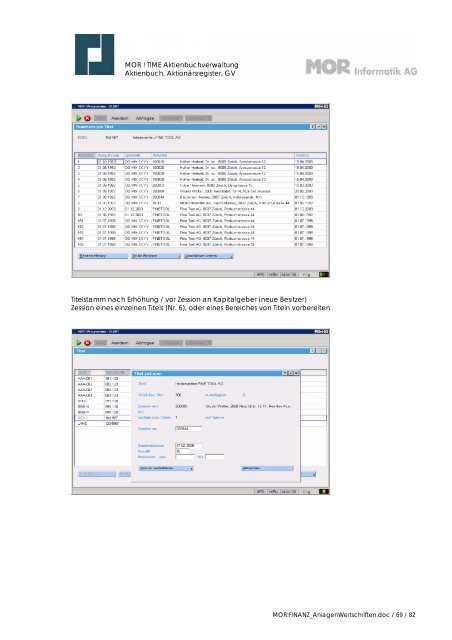 Titelblatt zu MOR!Finanz / Anlagenbuchhaltung - MOR Informatik AG