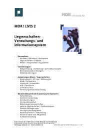 MOR ! LIVIS / Liegenschaften-Verwaltungs- und - MOR Informatik AG