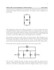 Examples of nodal and mesh analysis techniques