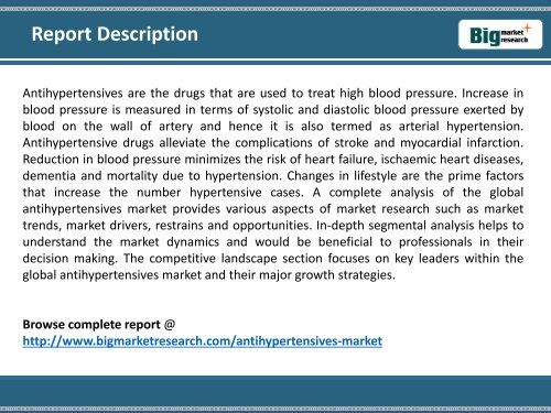 2013-2020 Global Antihypertensives Market (Therapeutics)