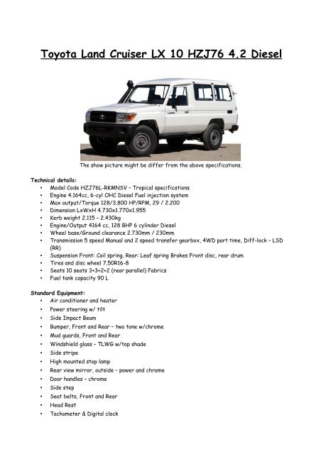 Toyota Land Cruiser LX 10 HZJ76 4.2 Diesel