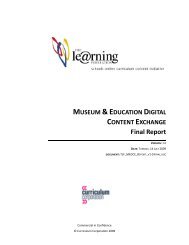 Report on the museum and education digital content exchange pilot