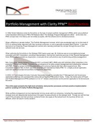 Implementing Portfolio Management with Clarity ... - Digital Celerity