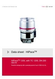 Data sheet Â· HiPaceTM - Tecnovac