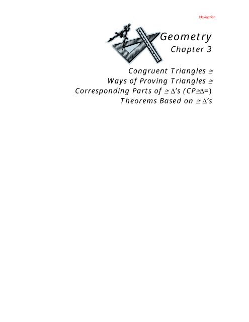 Geometry Chapter 3 Congruent Triangles - What Not How