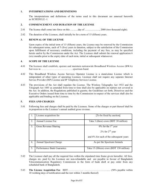 Guideline for issuing, operating and maintaining broadband ... - BTRC