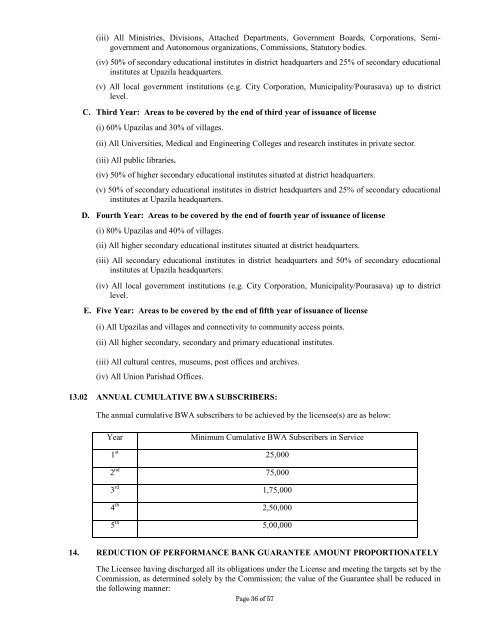 Guideline for issuing, operating and maintaining broadband ... - BTRC