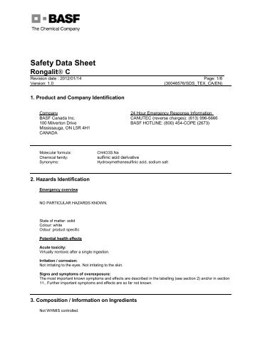 MSDS RONGALIT C (E).pdf - Prismadye