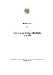 Guidelines on Call Centre Training Institute - BTRC