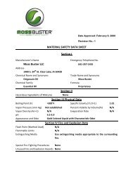 MATERIAL SAFETY DATA SHEET Section I Moss Buster LLC ...