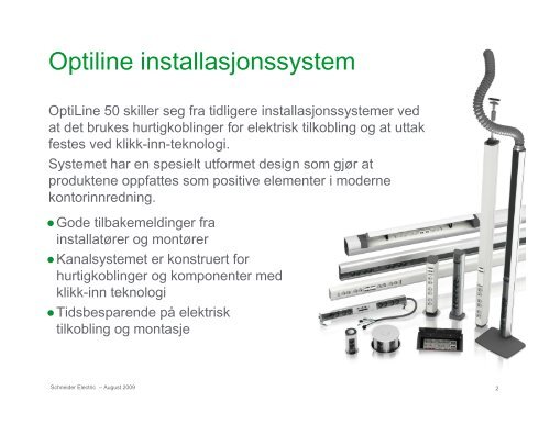 OptiLine 50 installasjonssystem presentasjon ... - Schneider Electric