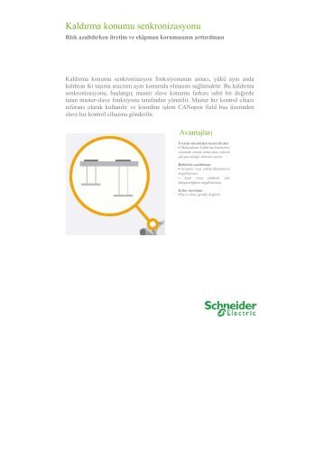 Kaldırma konumu senkronizasyonu (pdf, 50,54 kb) - Schneider Electric