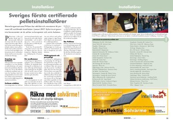 Sveriges fÃ¶rsta certifierade pelletsinstallatÃ¶rer - Bioenergitidningen