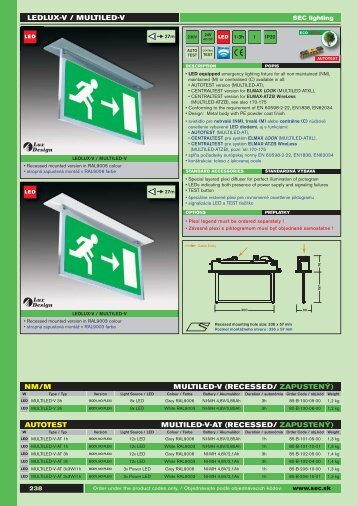 LEDLUX-V / MULTILED-V MULTILED-V (RECESSED/ ZAPUSTENÃ ...