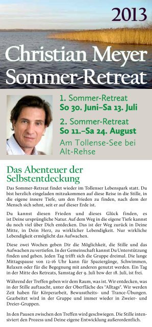 2013 Christian Meyer Sommer-Retreat - zeit-und-raum
