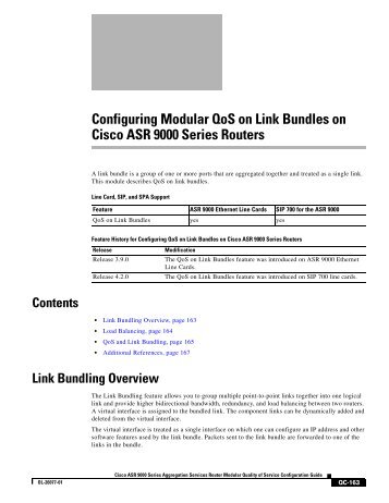 Configuring Modular QoS on Link Bundles on Cisco ASR 9000 ...