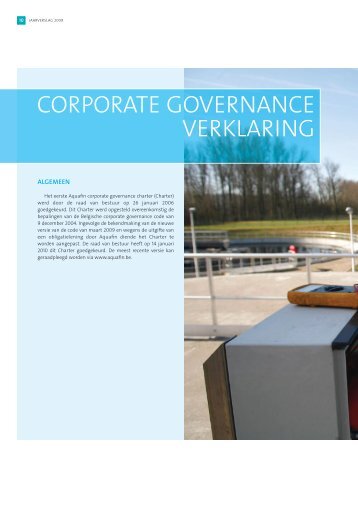 CORPORATE GOVERNANCE VERKLARING - Aquafin