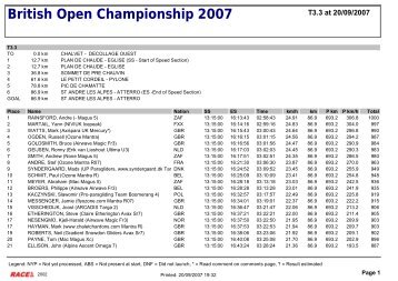 Task 3 results all pilots - British Paragliding Competitions