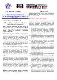 Newsletter April 2009 - Institution of Engineers Mauritius