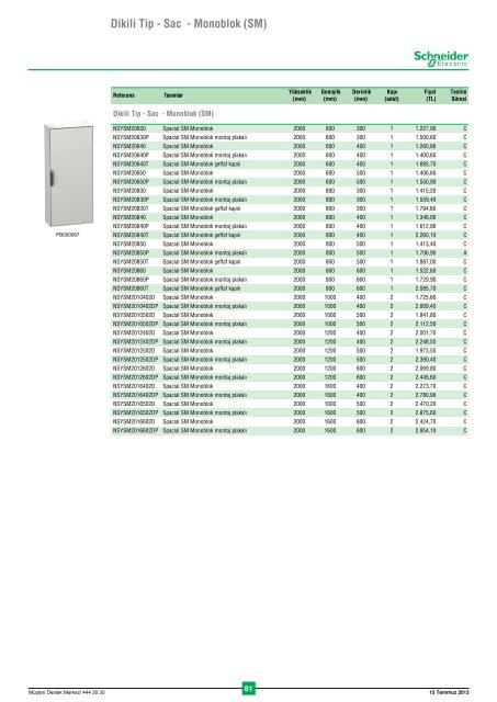 Fiyat Listesi - Schneider Electric