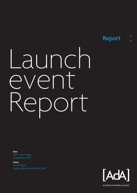 Launch Report - Design Institute of Australia