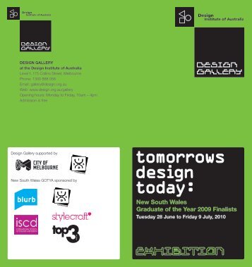 tomorrows design today: - Design Institute of Australia