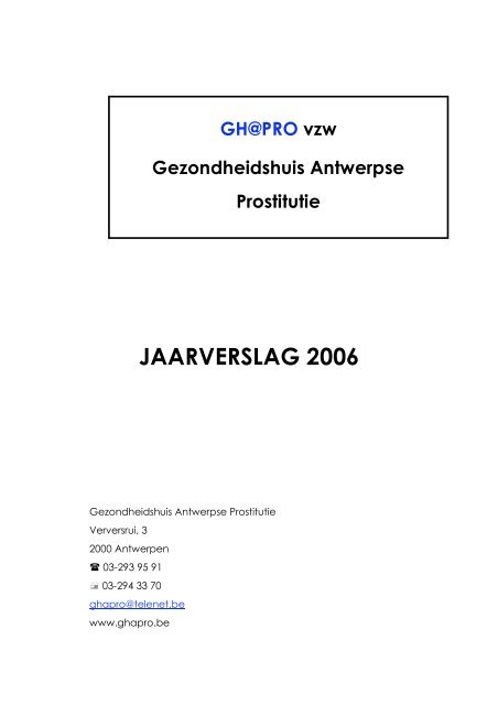 jaarrapport 2006 - Ghapro