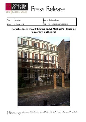 Refurbishment work begins on St Michael's House at Coventry ...