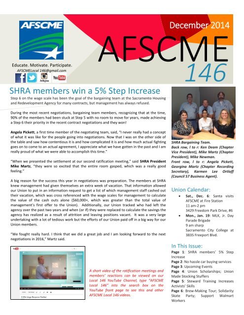 December 2014 Newsletter