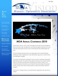 MoA AnnuAl ConFeRenCe 2010 - Missouri Optometric Association