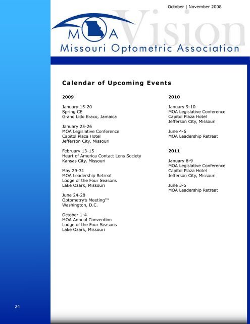 October | November - Missouri Optometric Association