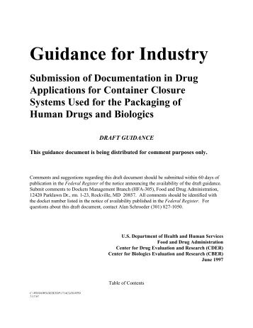 Submission of Documentation in Drug Applications for ... - Pharmanet