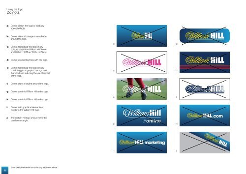 THE William Hill Brand GUidElinES.