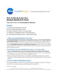 Blueball StyleSwitchr Stack Readme Manual - Blueball Design