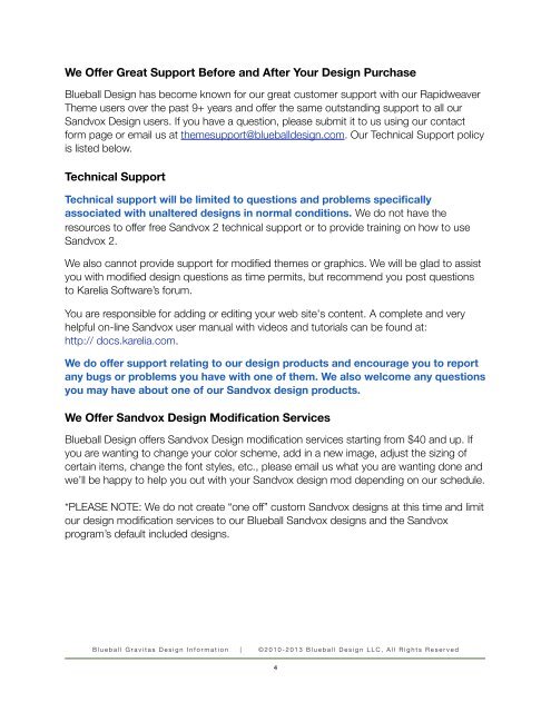 Blueball Design Gravitas v3.0 Readme Manual