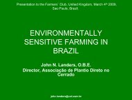 ENVIRONMENTALLY SENSITIVE FARMING IN BRAZIL