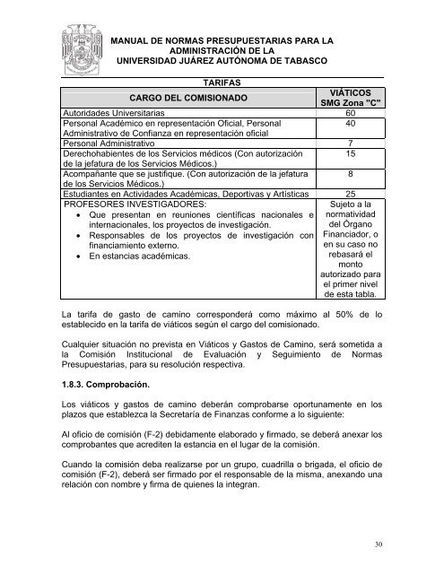 Manual de Normas Presupuestarias - Universidad JuÃ¡rez AutÃ³noma ...