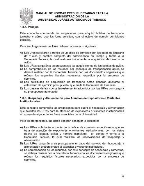 Manual de Normas Presupuestarias - Universidad JuÃ¡rez AutÃ³noma ...