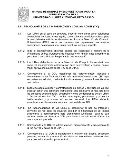 Manual de Normas Presupuestarias - Universidad JuÃ¡rez AutÃ³noma ...