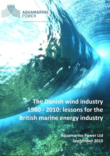 The Danish wind industry 1980 - 2010 - Aquamarine Power