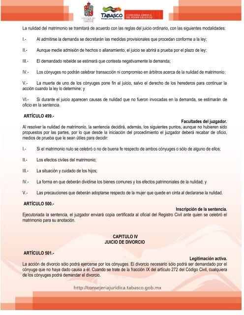 codigo de procedimientos civiles para el estado de tabasco