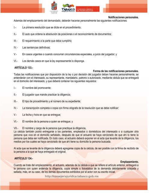 codigo de procedimientos civiles para el estado de tabasco