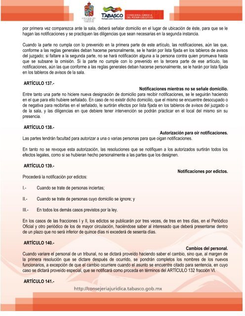 codigo de procedimientos civiles para el estado de tabasco