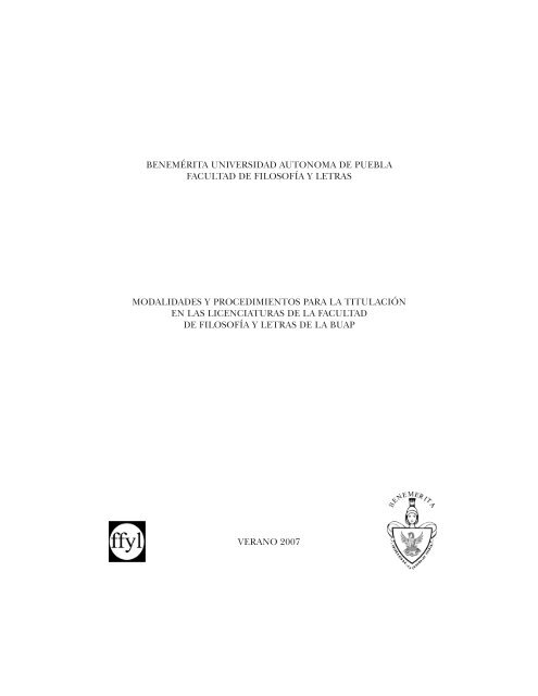 benemÃ©rita universidad autonoma de puebla facultad de filosofÃa y ...