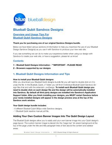 Blueball Qubit Readme Manual - Blueball Design