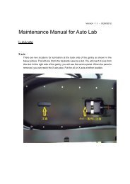 Maintenance Manual for Auto Lab - Mits