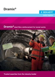 DramixÂ® - Steel fibre reinforcement for tunnel works - Bekaert