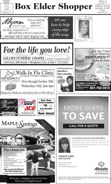 View Classifieds - Box Elder News Journal