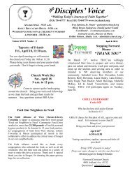 Disciples’ Voice - Newsletter as of April 8, 2015