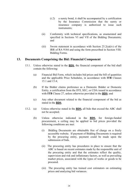 bid documents for the procurement of rice mill parts and ...